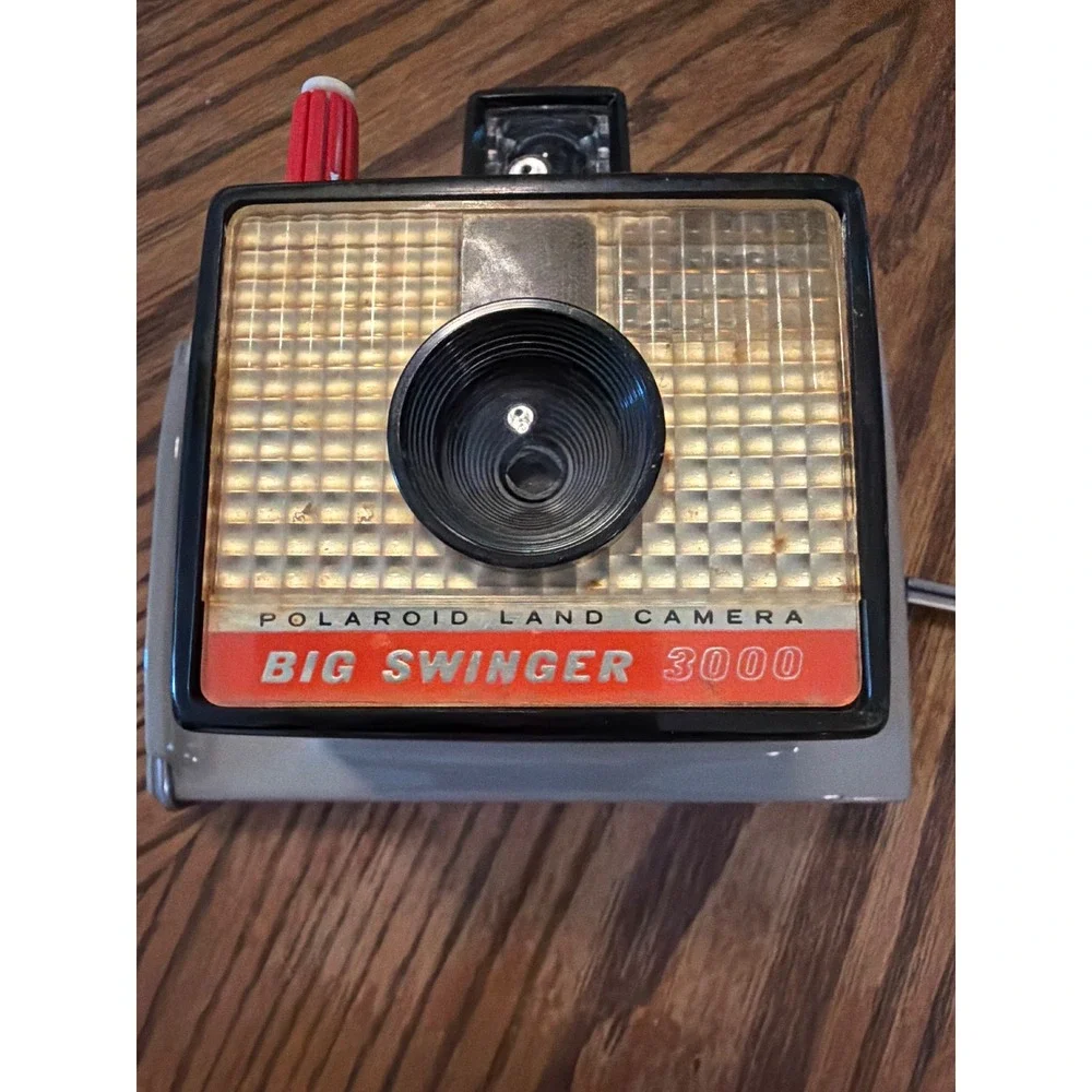 Vintage Polaroid Land Camera Big Swinger 3000 Grey Instant Film Retro 1960s